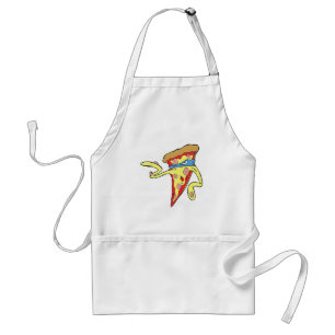 silly superhero villian pepperoni pizza character adult apron
