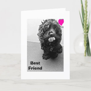 SILLY TALKING PUP FOR YOUR BEST FRIEND CARD