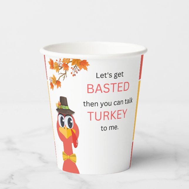 Silly Thanksgiving Paper Cup (Front)