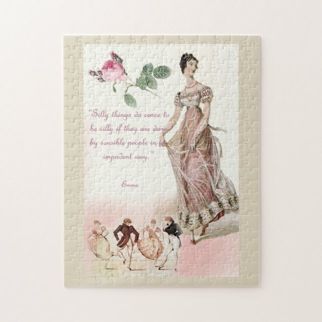 Silly things ,Jane Austen inspired, book lovers Jigsaw Puzzle (Vertical)
