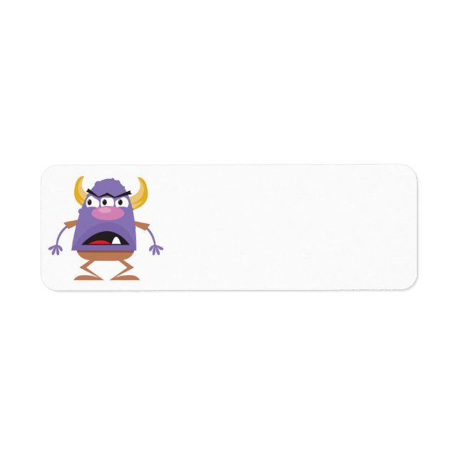 silly three-eyed ogre monster label (Front)