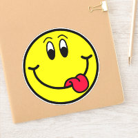 Silly Tongue Out Smiling Face Emoji Stickers