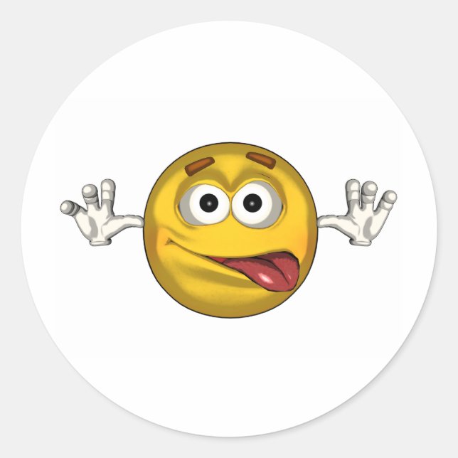 Silly - toon classic round sticker (Front)