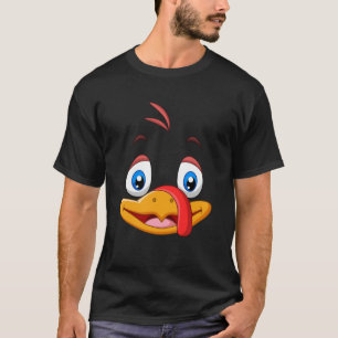 Silly Turkey Face Thanksgiving  for adult and boys T-Shirt