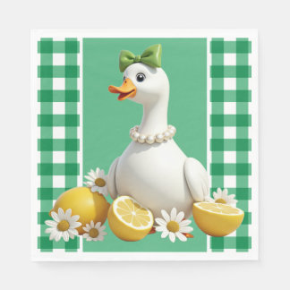Silly White Goose Napkins