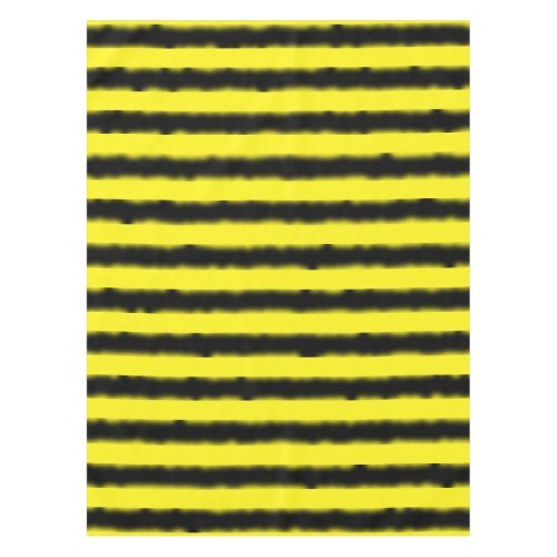 Silly YellowBlack Bee_Like Stripes Pattern Tablecloth