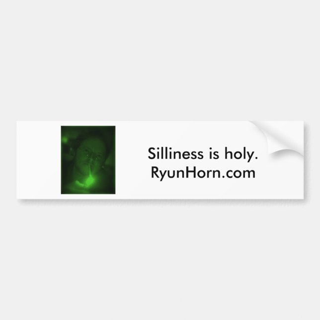 SillyGreenPhotoBumperSticker Bumper Sticker (Front)