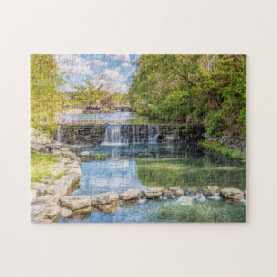 Siloam Springs Sager Creek Waterfall Jigsaw Puzzle