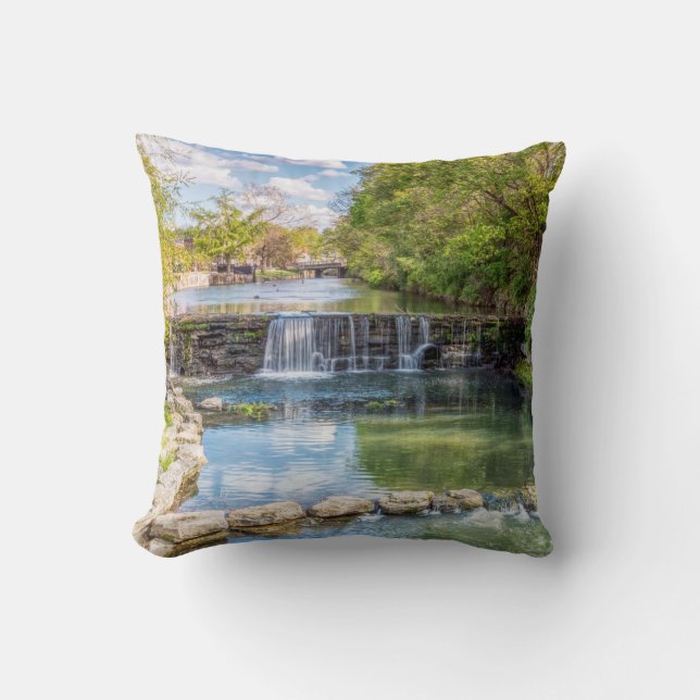 Siloam Springs Sager Creek Waterfall Pillow (Front)