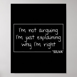 Silva Gift Quote Personalized Name Funny Birthday Poster