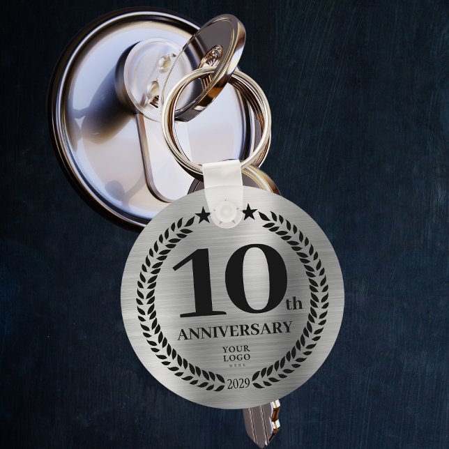 Silver 10th Business Anniversary Commemorative Keychain (Silver 10th Business Anniversary Commemorative Keychain
)