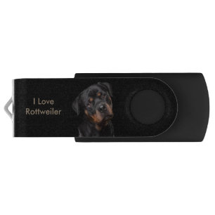 Silver, 16 GB, Black, Rottweiler USB Flash Drive