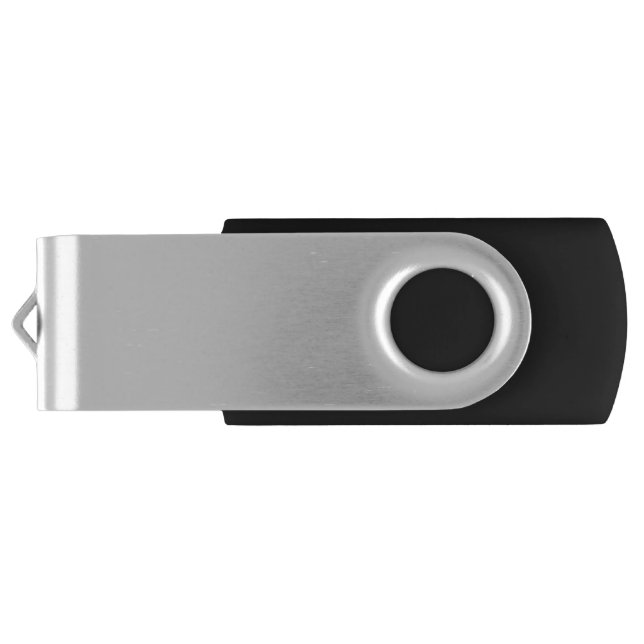 Silver, 16 GB USB Flash, Black Flash Drive (Back)