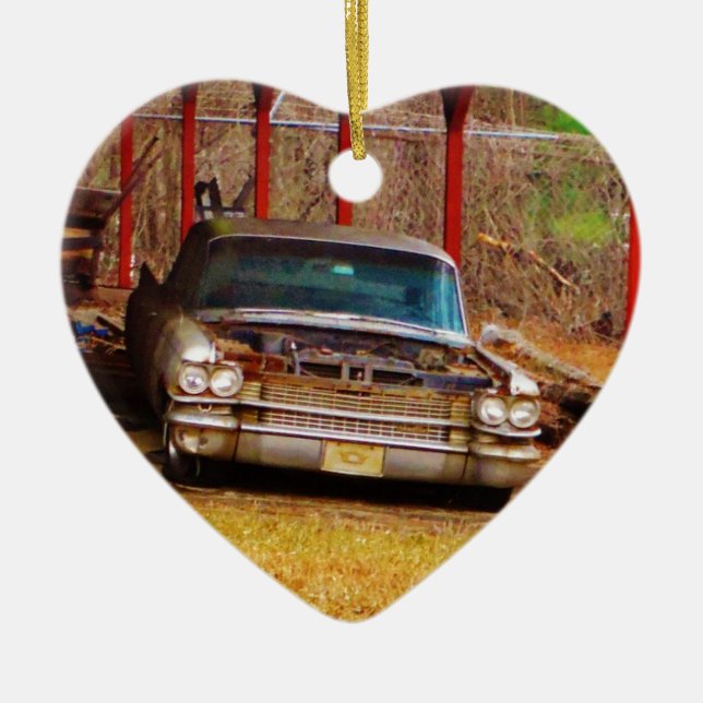 Silver 1963 Sadan Deville Ceramic Ornament (Front)