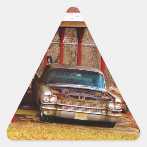 Silver 1963 Sadan Deville Triangle Sticker