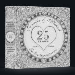 Silver 25th Anniversary Custom Gift Binder<br><div class="desc">Silver 25th anniversary custom gift binder. Great for photos,  scrapbooking,  memoirs,  poems,  stories and more.</div>