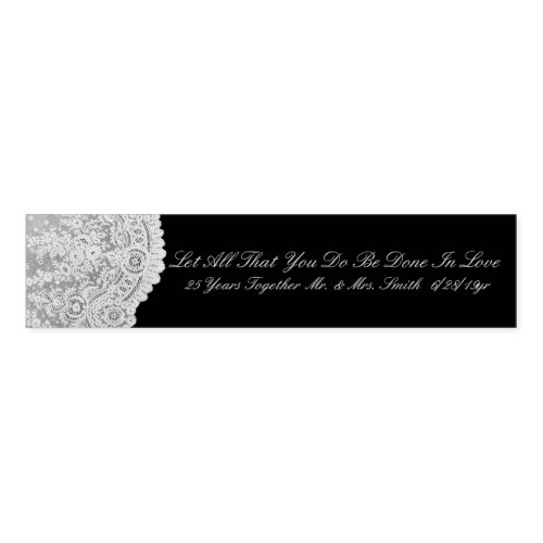 Silver 25th Quote Anniversary Napkin Bands