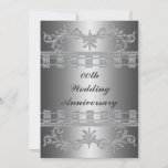 Silver 25th Wedding Anniversary Party Invitation