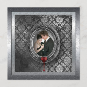 Silver 25th Wedding Anniversary Party Invitation