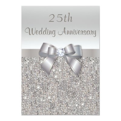 sophisticated silver 25th wedding anniversary invitation zazzle com