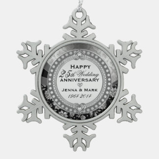 25th wedding anniversary ornament