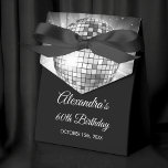 Silver 60th Birthday Party 70's Disco Ball Favor Boxes<br><div class="desc">Elevate your 60th birthday celebration with our Silver 60th Birthday Party 70's Disco Ball Gift Box, designed to add a touch of sophistication and retro flair to your milestone bash. In a shimmering shade of silver, this gift box exudes elegance and nostalgia. The disco ball graphic transports you back to...</div>