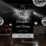 Silver 60th Birthday Party 70's Disco Ball Foam Board<br><div class="desc">Elevate your 60th birthday celebration with our Silver 60th Birthday Party 70's Disco Ball Foam Poster Board, designed to add a touch of sophistication and retro flair to your milestone bash. In a shimmering shade of silver, this foam poster board exudes elegance and nostalgia. The disco ball graphic transports you...</div>
