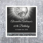 Silver 60th Birthday Party 70's Disco Ball Napkins<br><div class="desc">Elevate your 60th birthday celebration with our Silver 60th Birthday Party 70's Disco Ball Napkins, designed to add a touch of sophistication and retro flair to your milestone bash. In a shimmering shade of silver, these napkins exude elegance and nostalgia. The disco ball graphic transports you back to the disco...</div>