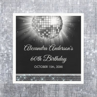 Silver 60th Birthday Party 70's Disco Ball