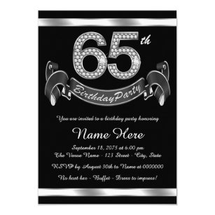 65th birthday invitations zazzle
