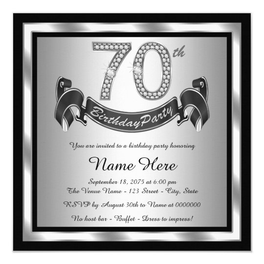 silver 70th birthday party