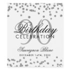 Silver 90th Birthday Glitter Confetti