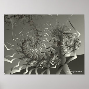 Silver Abstract Art Poster
