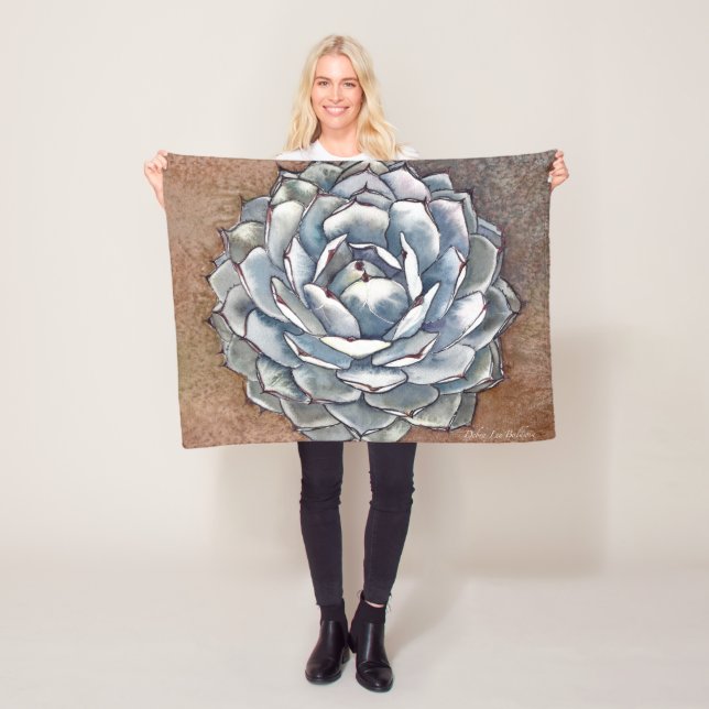Silver agave fleece blanket, three sizes (In Situ)