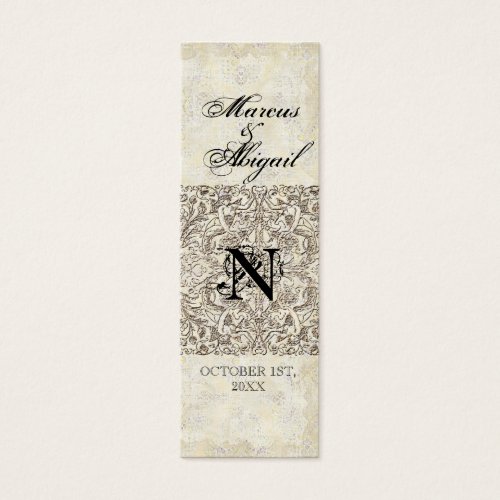 Silver Age of Elegance, Monogrammed Favor Gift Tag Business Cards