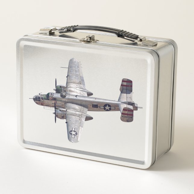 Silver Airplane Lunchbox (Front)