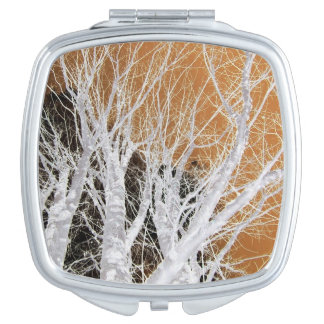 Silver Alder Tree Art Compact Mirror