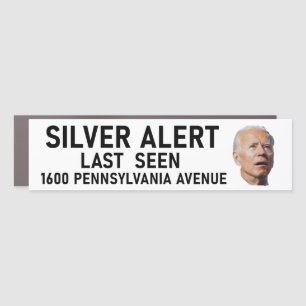 Silver Alert Joe Biden Car Magnet