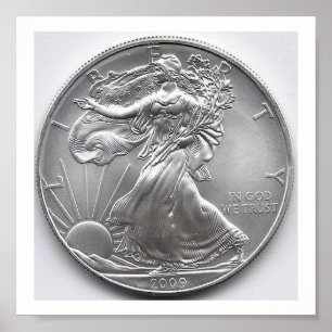 Silver American Eagle Coin Poster