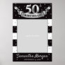 Silver and Black Birthday Photo Prop Frame Any Age Poster