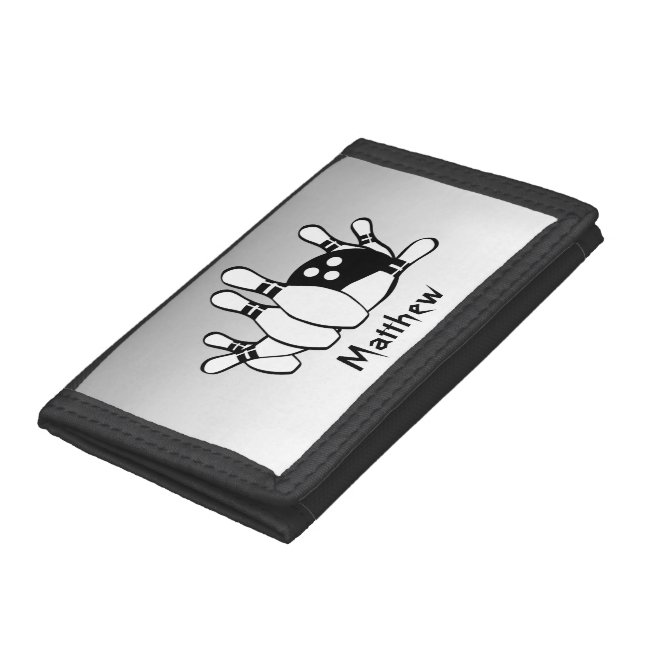 Silver and Black Bowling Wallet