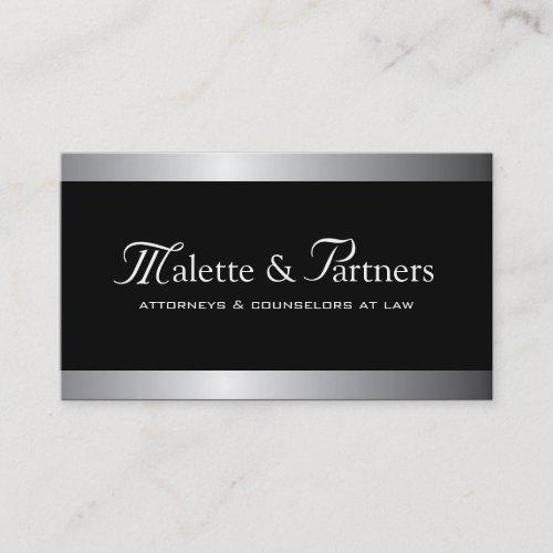 Silver and Black Business Cards