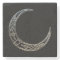 Silver And Black Celtic Crescent Moon