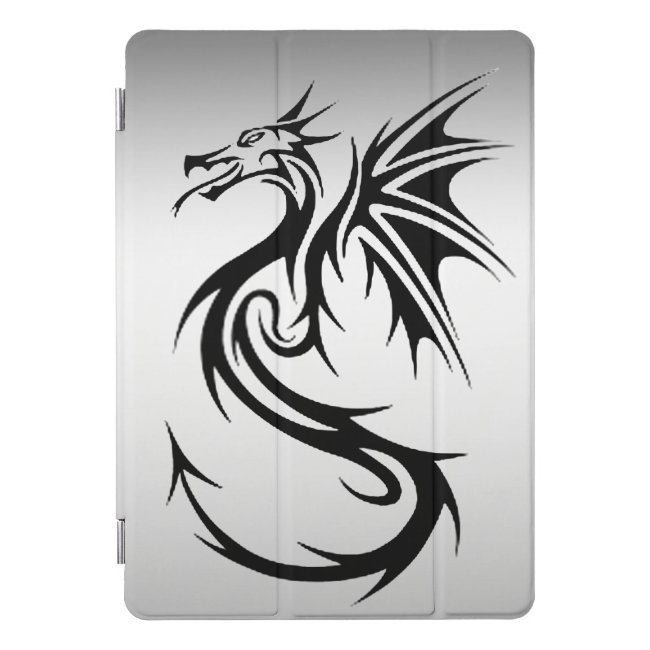 Silver and Black Dragon iPad Pro Case