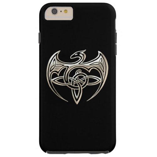 Silver And Black Dragon Trine Celtic Knots Art Tough iPhone 6 Plus Case