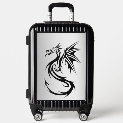 Silver and Black Dragon Ugo Carry_on  Luggage