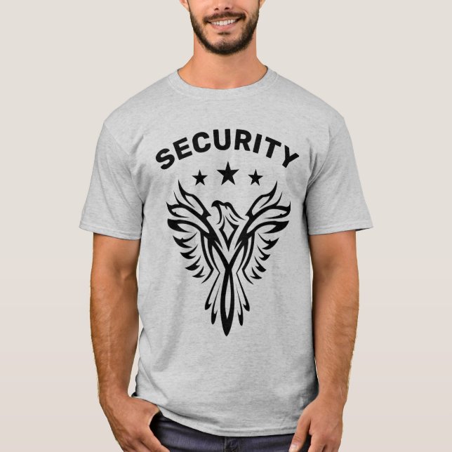 Silver and Black Eagle Security T-Shirt (Front)