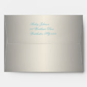 Silver and Black Floral Envelope for 5"x7" Sizes (Back (Top Flap))