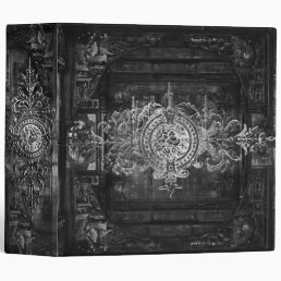 Silver and Black Gothic Victorian Ancient Tome 3 Ring Binder