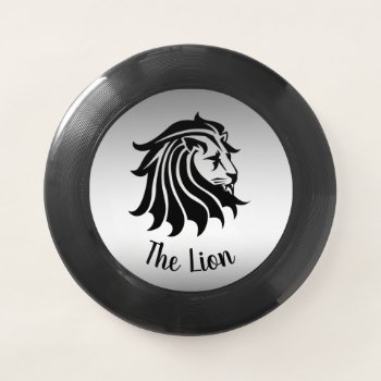 Silver And Black Lion In Silhouette Frisbee by Bebops at Zazzle